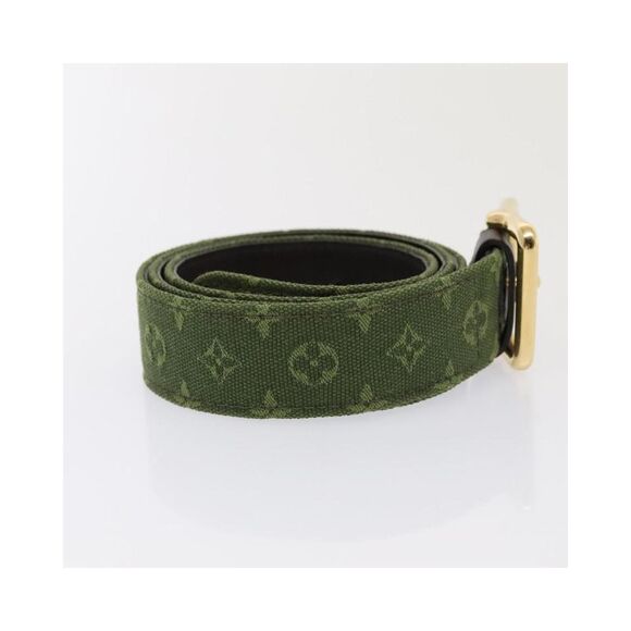 Pre Loved Louis Vuitton Monogram Canvas Belt Green Unisex - Picture 5 of 8